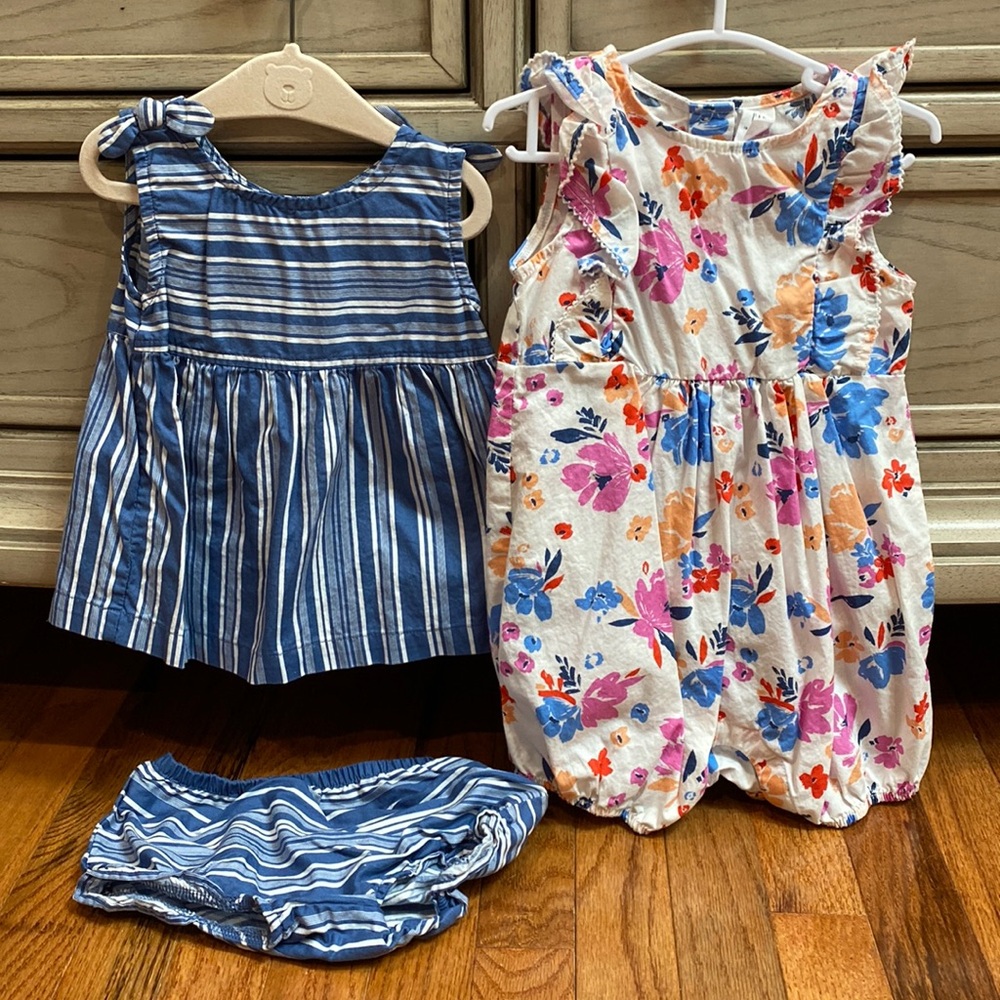 18-24 month rompers, NWOT, carters and baby gap